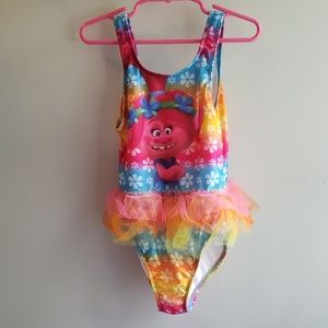 DREAMWORKS Trolls swimsuit size 6x